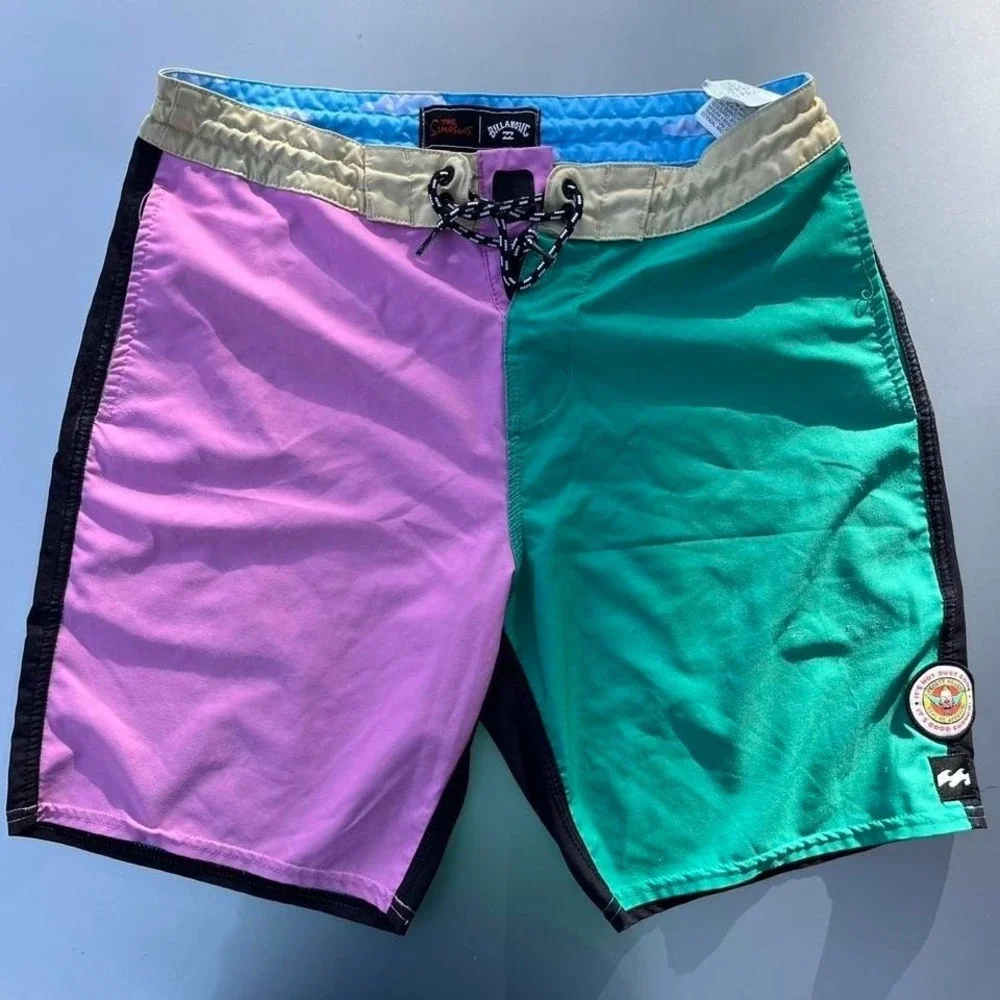 Billabong x The Simpsons multi-coloured board shorts